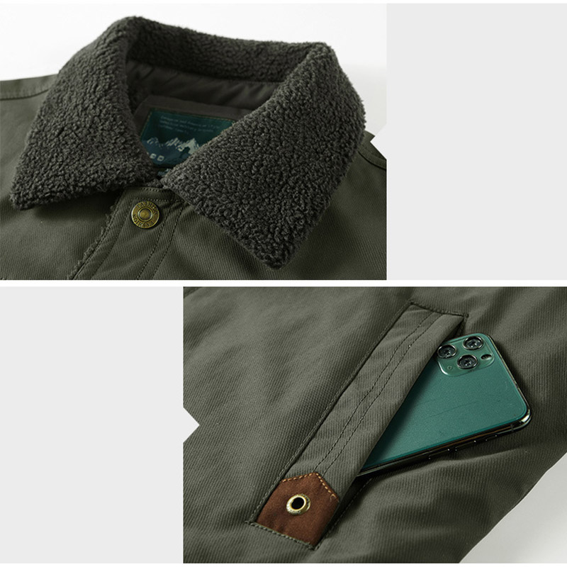 ミリタジャケット メンズ ボアブルゾン 防寒着 裏起毛 裏ボア 通勤 コットン 保温 冬服 防風 秋冬 アウトドア 厚手 あったか ファッション通学 アウター 