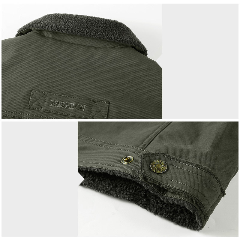 ミリタジャケット メンズ ボアブルゾン 防寒着 裏起毛 裏ボア 通勤 コットン 保温 冬服 防風 秋冬 アウトドア 厚手 あったか ファッション通学 アウター 