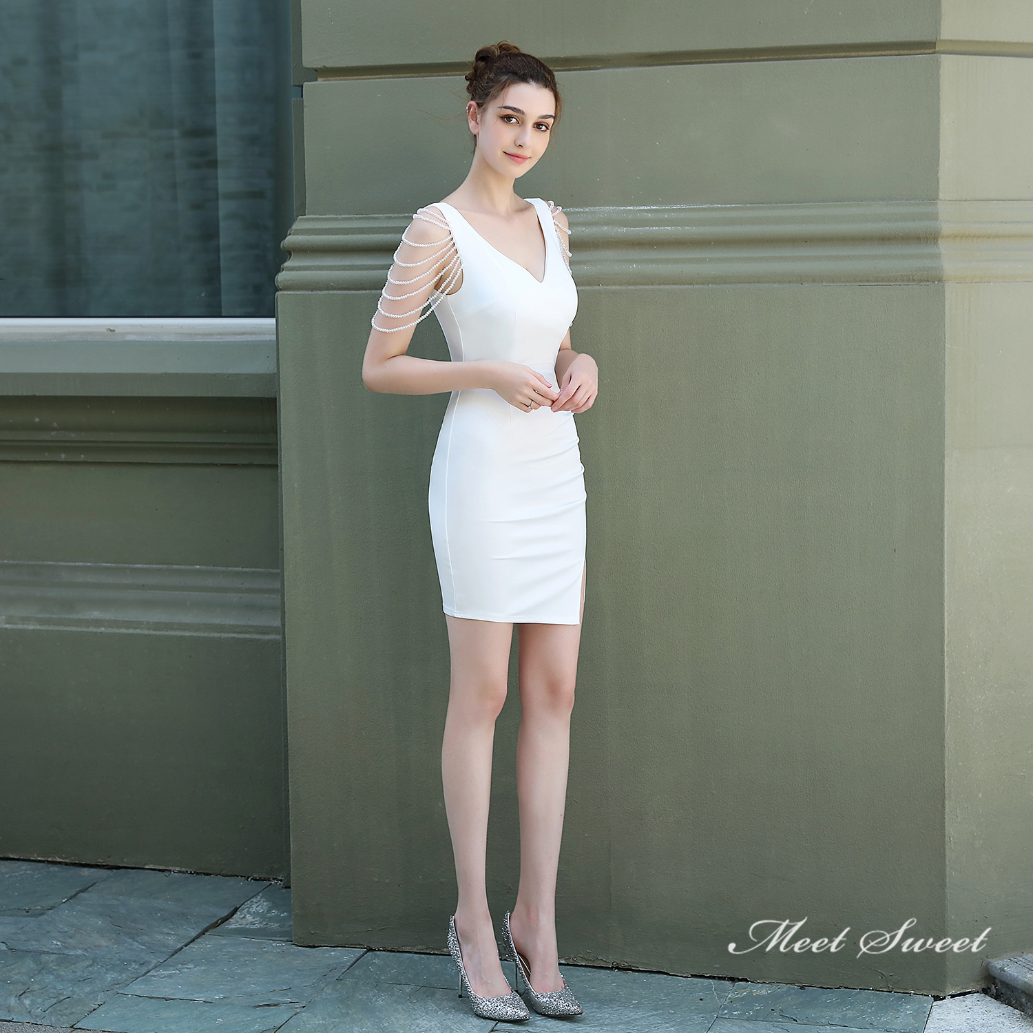 カラードレス ミニドレス 袖なし パーティードレス 結婚式 二次会 演出 フォーマルドレス 演奏会 発表会 サテン ファスナー ワンピース ミディアムドレス 