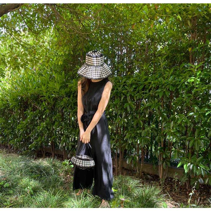 帽子 レディース 春 ハット つば広 夏 折りたたみ 小さいサイズ 大人 リンクコーデ ストローハット 子供 UVカット キッズ ハット 幾何学柄 お揃い 麦わら帽子 