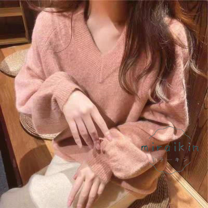 ニットセーター レディース 長袖 。商品 Vネック カジュアル 30代 ストレッチ かわいい 秋冬 セール 暖かい 送料無料 コーデ 50代 ゆったり 40代 20代 