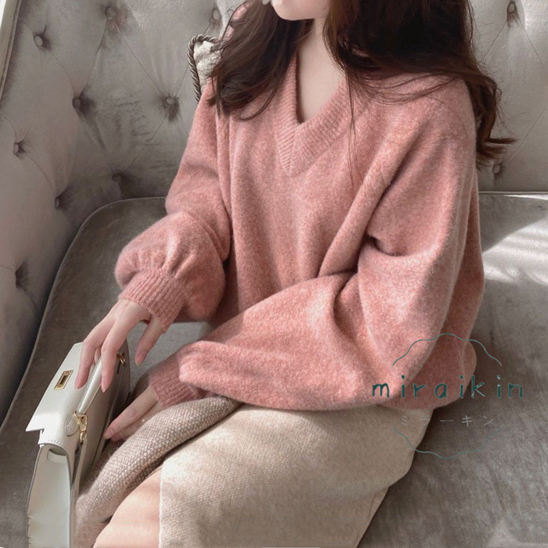 ニットセーター レディース 長袖 。商品 Vネック カジュアル 30代 ストレッチ かわいい 秋冬 セール 暖かい 送料無料 コーデ 50代 ゆったり 40代 20代 