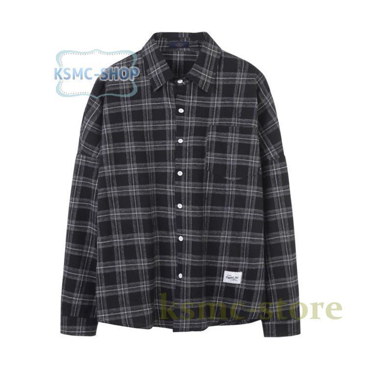 チェックシャツ メンズ トップス 長袖シャツ コットン ネルシャツ 春服 秋 秋服 春 カジュアルシャツ 
