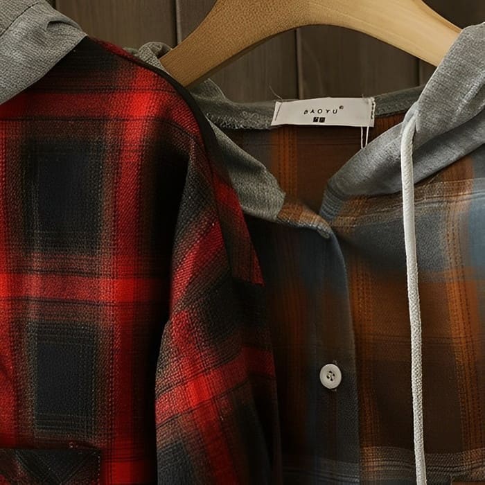 チェック柄 シャツ レディース フード付き カジュアル チュニック 30代 旅行 60代 長袖 春秋 トップス きれいめ カジュアル 40代 50代 