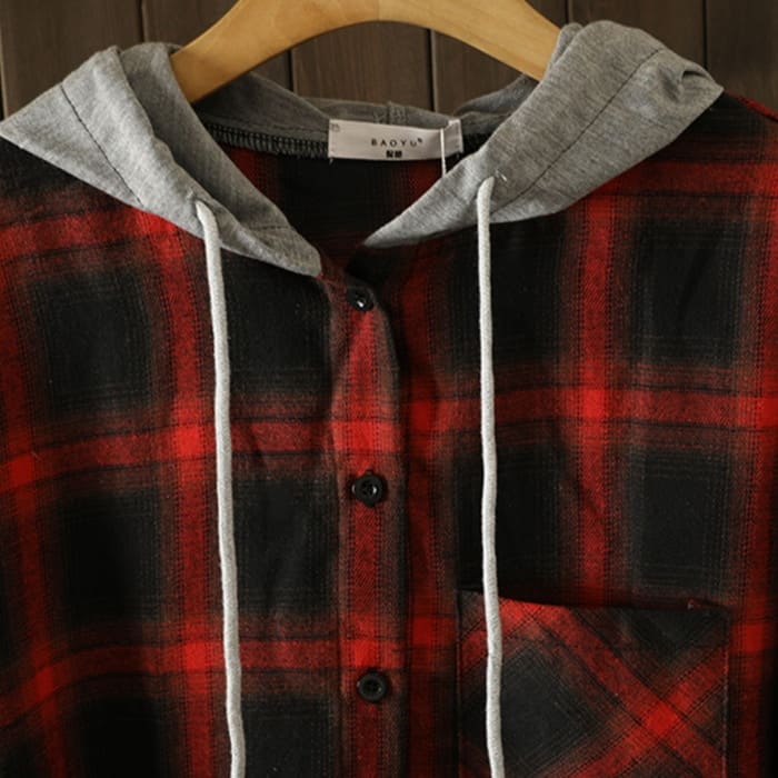 チェック柄 シャツ レディース フード付き カジュアル チュニック 30代 旅行 60代 長袖 春秋 トップス きれいめ カジュアル 40代 50代 