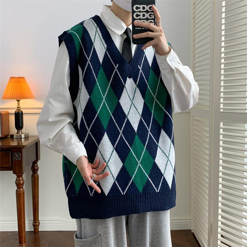 ニットベスト メンズ ジレ プルオーバー 春秋冬 チョッキ インナー Vネック 保温 ゴルフ トップス ビジネス 暖かい 仕事 室内着 重ね着 防寒 