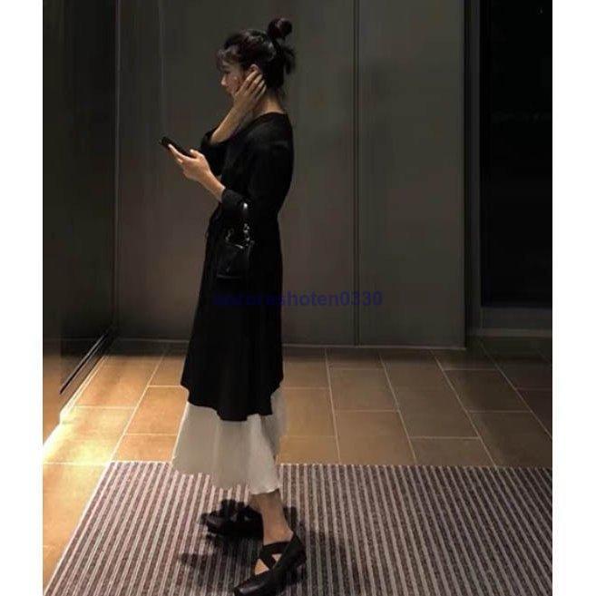 ワンピース シースルーワンピース シャツワンピ 2点セット Aラインワンピース シャツワンピース ロング丈 不規則裾 