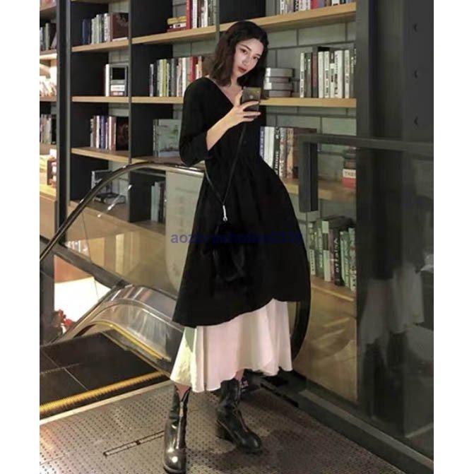 ワンピース シースルーワンピース シャツワンピ 2点セット Aラインワンピース シャツワンピース ロング丈 不規則裾 