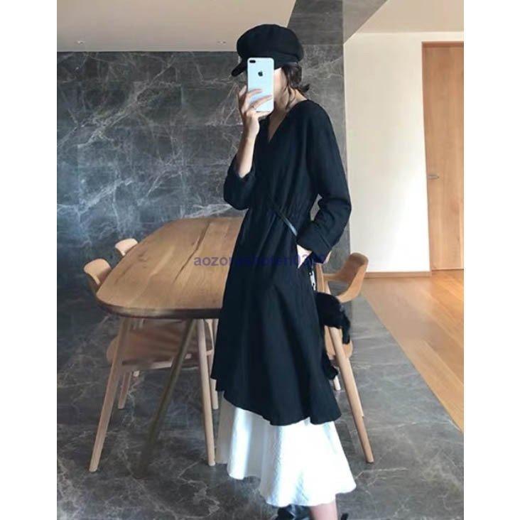ワンピース シースルーワンピース シャツワンピ 2点セット Aラインワンピース シャツワンピース ロング丈 不規則裾 