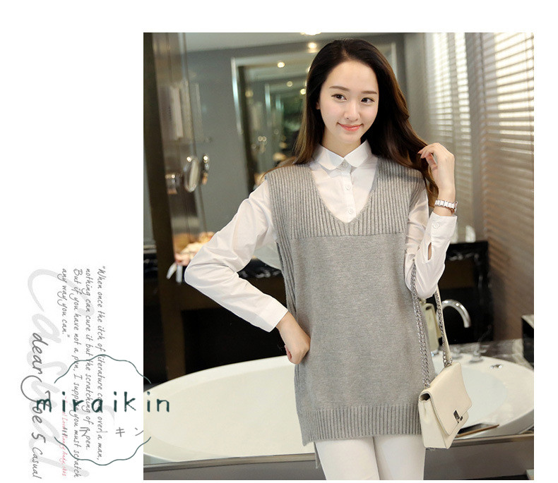 ニットベスト レディース 格安 売れ筋 チョッキ トップス カジュアル 大人 無地 Vネック 秋冬 女性 新作 ゆったり 着回し サイドスリット 着痩せ 送料無料 