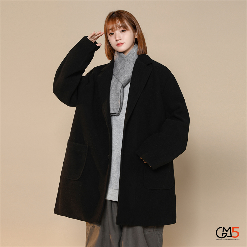 Pコート メンズ レディース 秋服 冬服 アウター チェスターコート 通勤 無地 通学 ミドル丈 ビジネス コート 