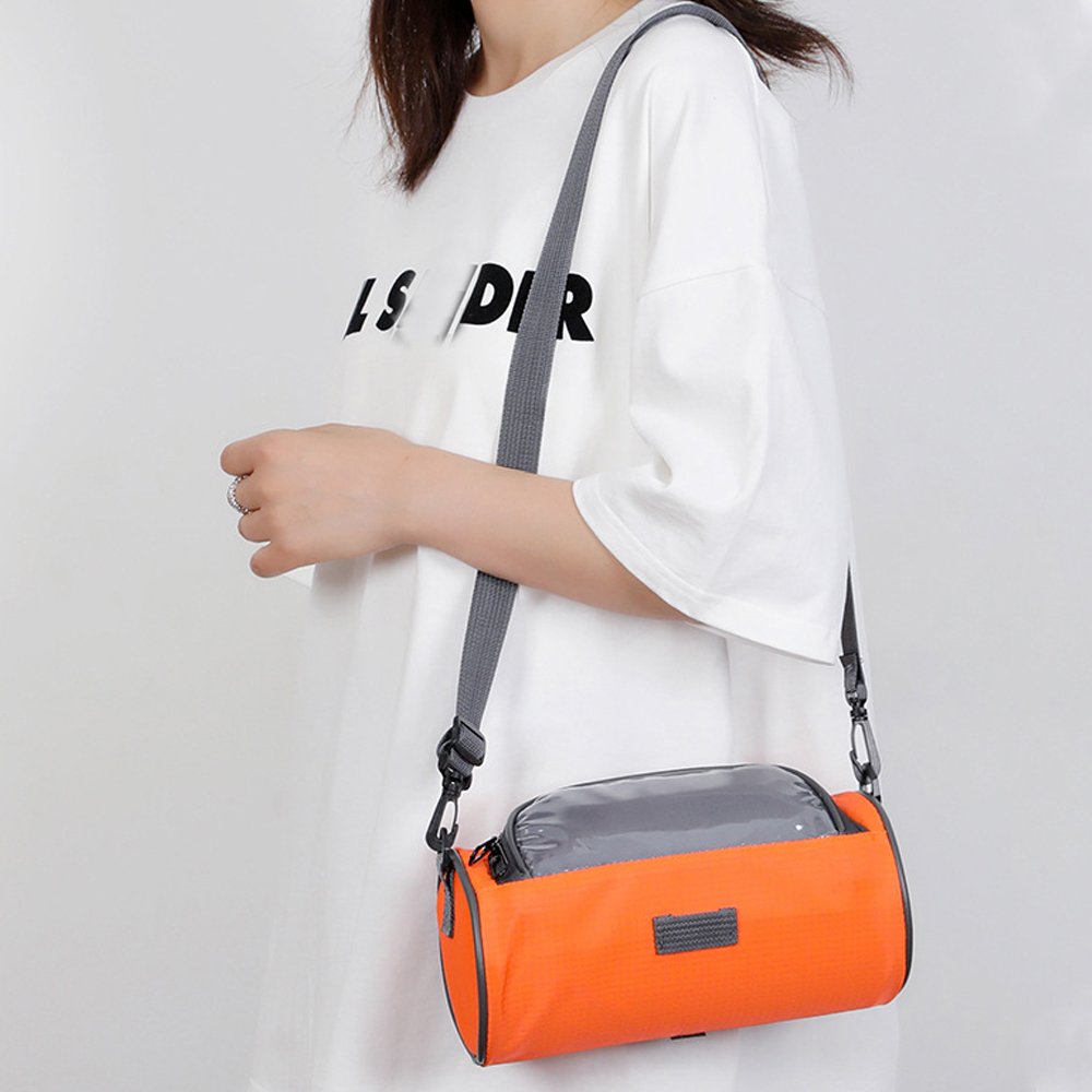 自転車トップチューブバッグ 筒形バッグ  