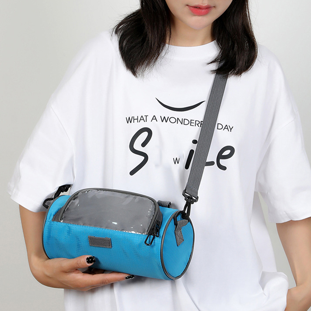 自転車トップチューブバッグ 筒形バッグ  