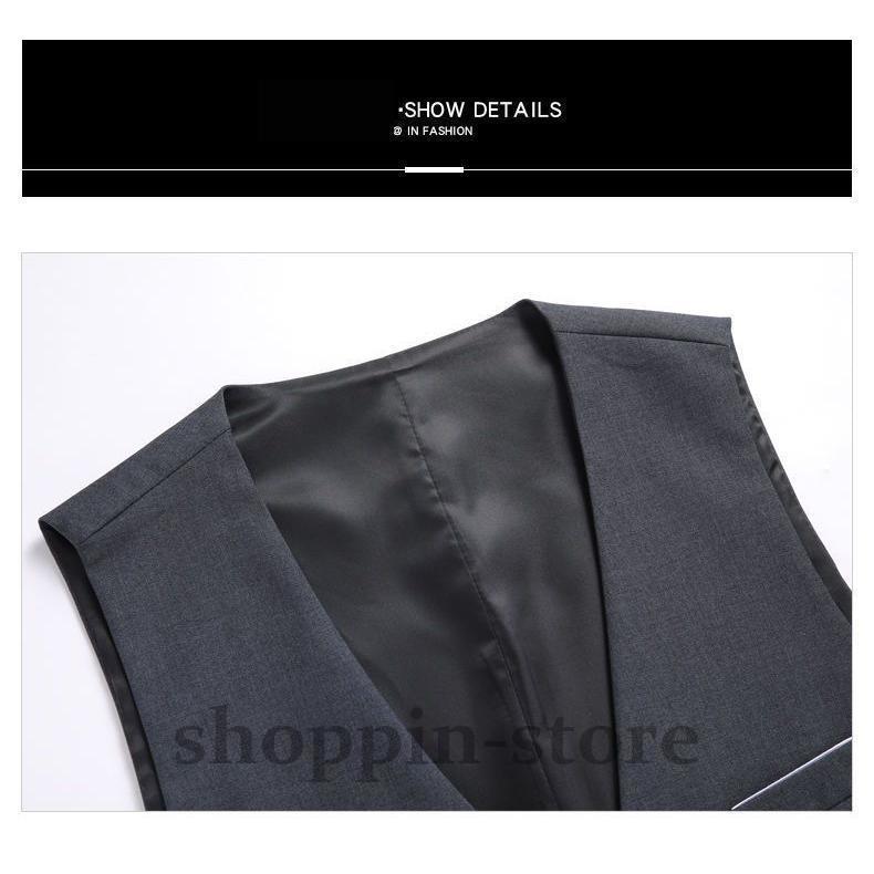 スリムフィットベスト スーツ ジレ メンズ ビジネス 胸ポケットあり 灰色 大きなサイズ 無地 スリム 黒 紺 グレー ブラックネイビー 
