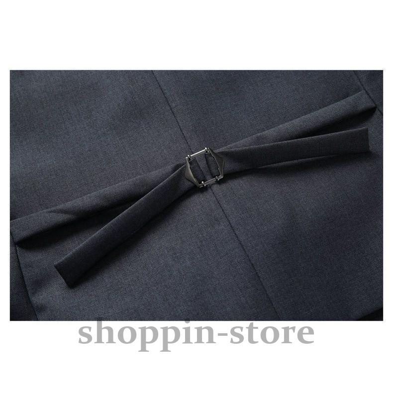 スリムフィットベスト スーツ ジレ メンズ ビジネス 胸ポケットあり 灰色 大きなサイズ 無地 スリム 黒 紺 グレー ブラックネイビー 