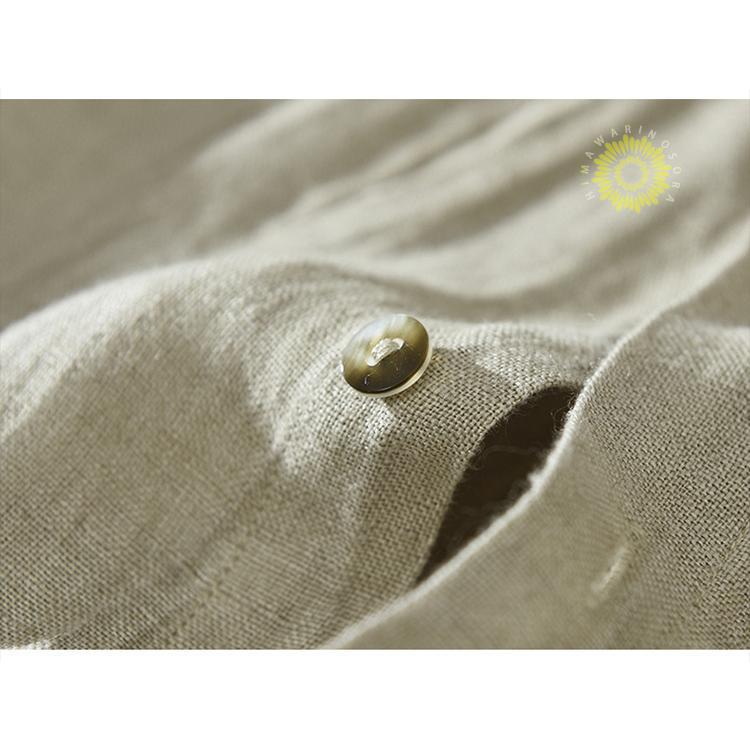 リネンシャツ カジュアルシャツ 亜麻 シャツ メンズ トップス 清涼 爽快 リネン しわ加工 長袖 