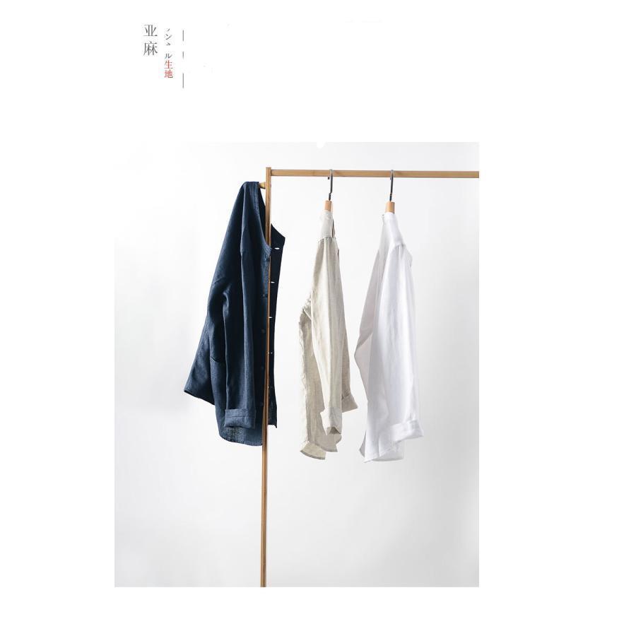 チャイニーズスタンドアップカラーリネンシャツファッショナブルな長袖カジュアルコイルボタンリネンカーディガントップD015  