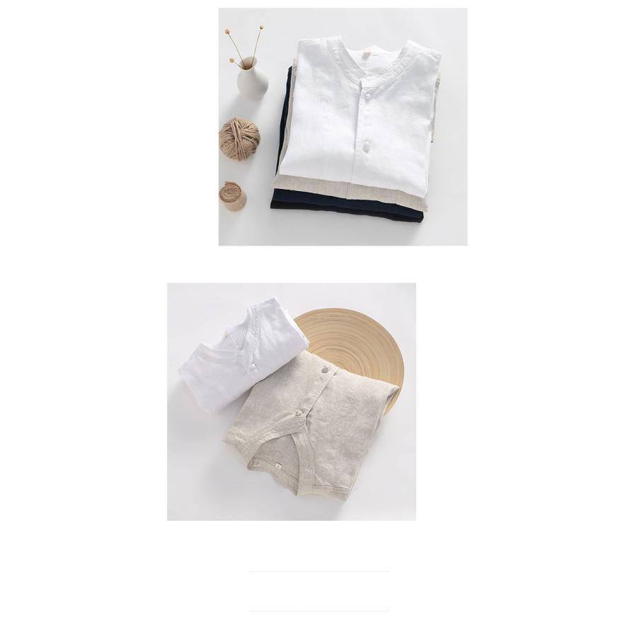 チャイニーズスタンドアップカラーリネンシャツファッショナブルな長袖カジュアルコイルボタンリネンカーディガントップD015  