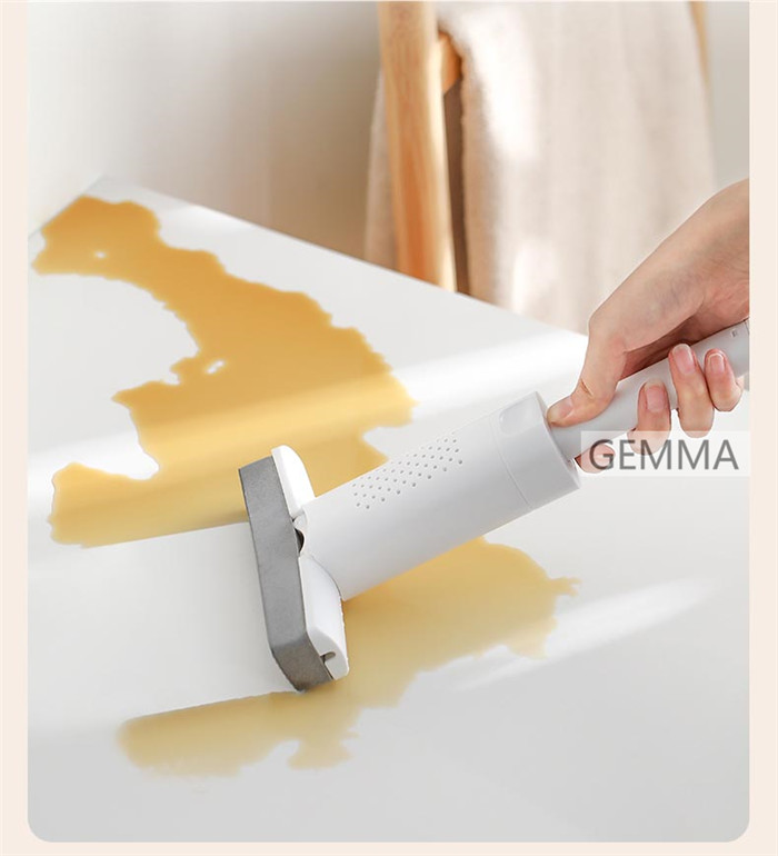 ミニモップ 手洗い不要 片手操作可能 水拭き スポンジモップ 携帯用小型モップ ガテーブル 窓 乾湿両用 多機能 