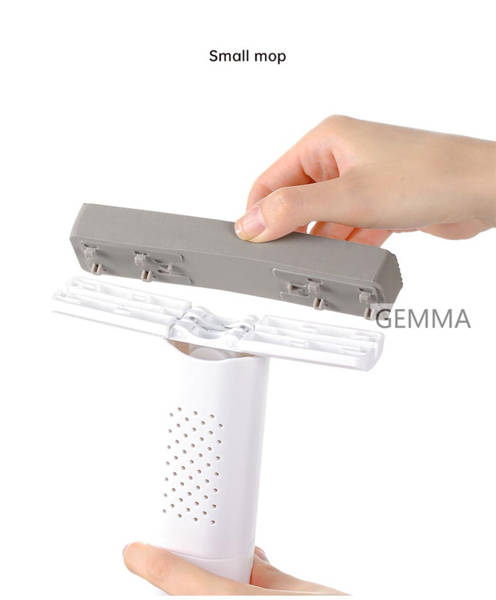 ミニモップ 手洗い不要 片手操作可能 水拭き スポンジモップ 携帯用小型モップ ガテーブル 窓 乾湿両用 多機能 