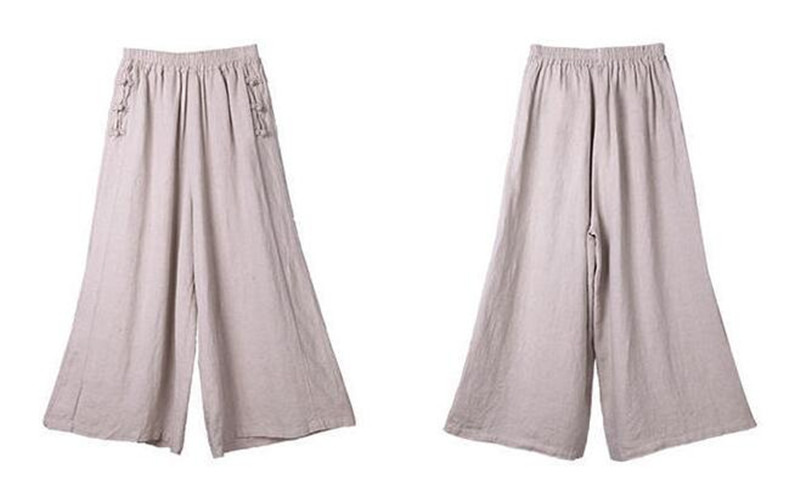 ワイドパンツ レディース 綿麻パンツ ロングパンツ ボハイウエスト 無地 春秋 薄手 アウトドア カジュアル ゆったり 体型カバー おしゃれ 