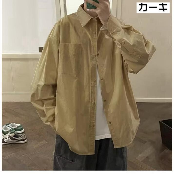 メンズシャツ 長袖シャツ カジュアルシャツ メンズ シャツ アウター シンプル カジュアル オシャレ 通勤 トップス 通学 羽織り 