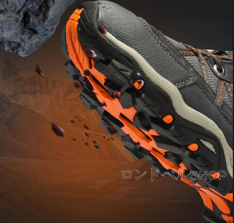 メンズ トレッキング登山靴 スニーカー ローカット ウォーキングアウトドアスポーツ 山登り 大きいサイズ 釣り 通気性 軽量 