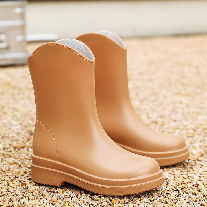 レインブーツ レインレディース ショートブーツ 母の日 コック完全防水 ミドル丈 通勤 滑らない 雨靴 雨の日 脱げない 通学 靴 