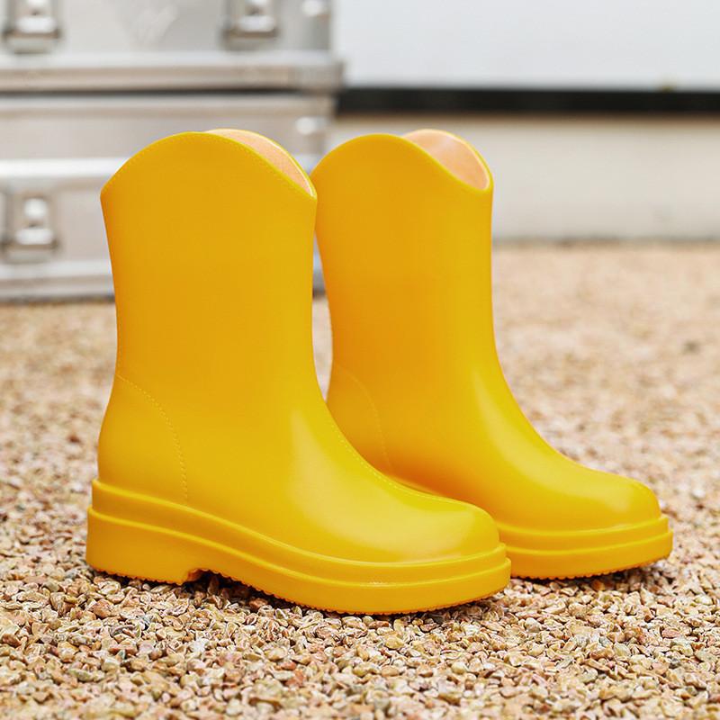 レインブーツ レインレディース ショートブーツ 母の日 コック完全防水 ミドル丈 通勤 滑らない 雨靴 雨の日 脱げない 通学 靴 