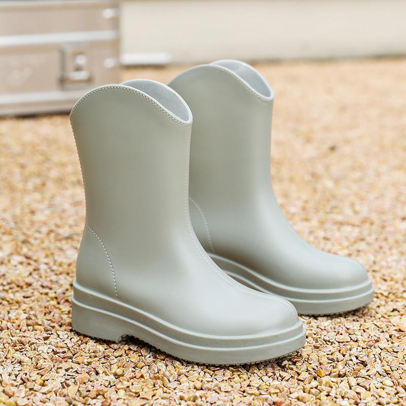レインブーツ レインレディース ショートブーツ 母の日 コック完全防水 ミドル丈 通勤 滑らない 雨靴 雨の日 脱げない 通学 靴 