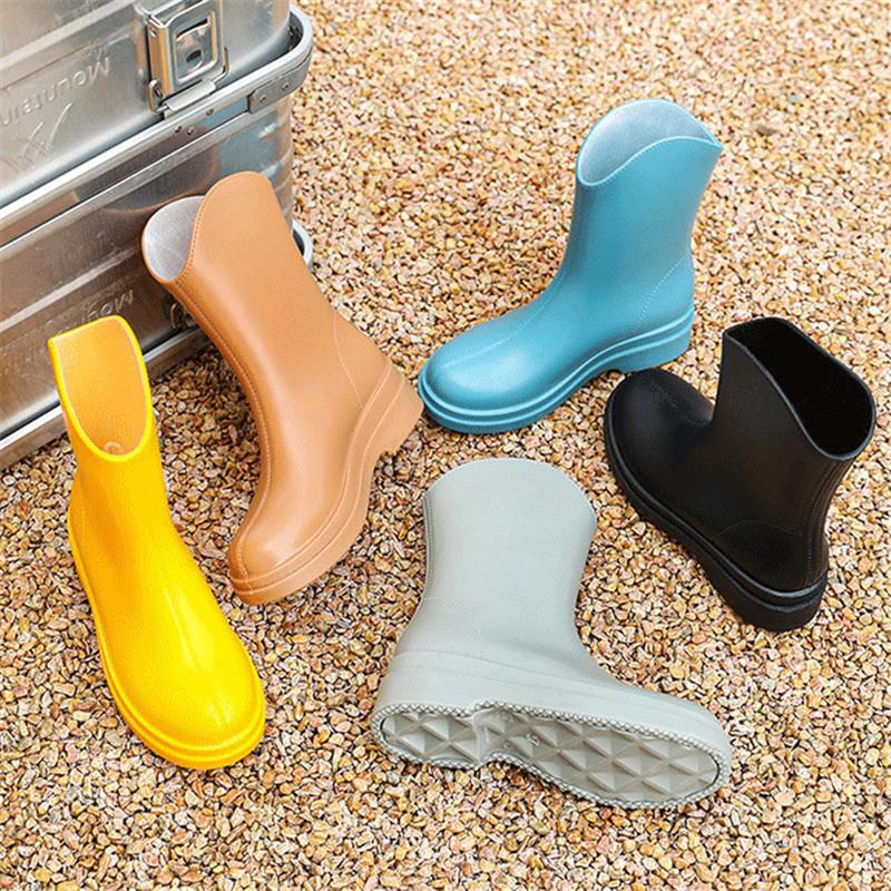 レインブーツ レインレディース ショートブーツ 母の日 コック完全防水 ミドル丈 通勤 滑らない 雨靴 雨の日 脱げない 通学 靴 