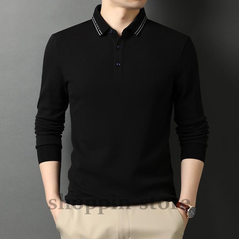 長袖 メンズ シンプル カジュアル 英文字 ライン シャツ 秋冬 春 トップス 