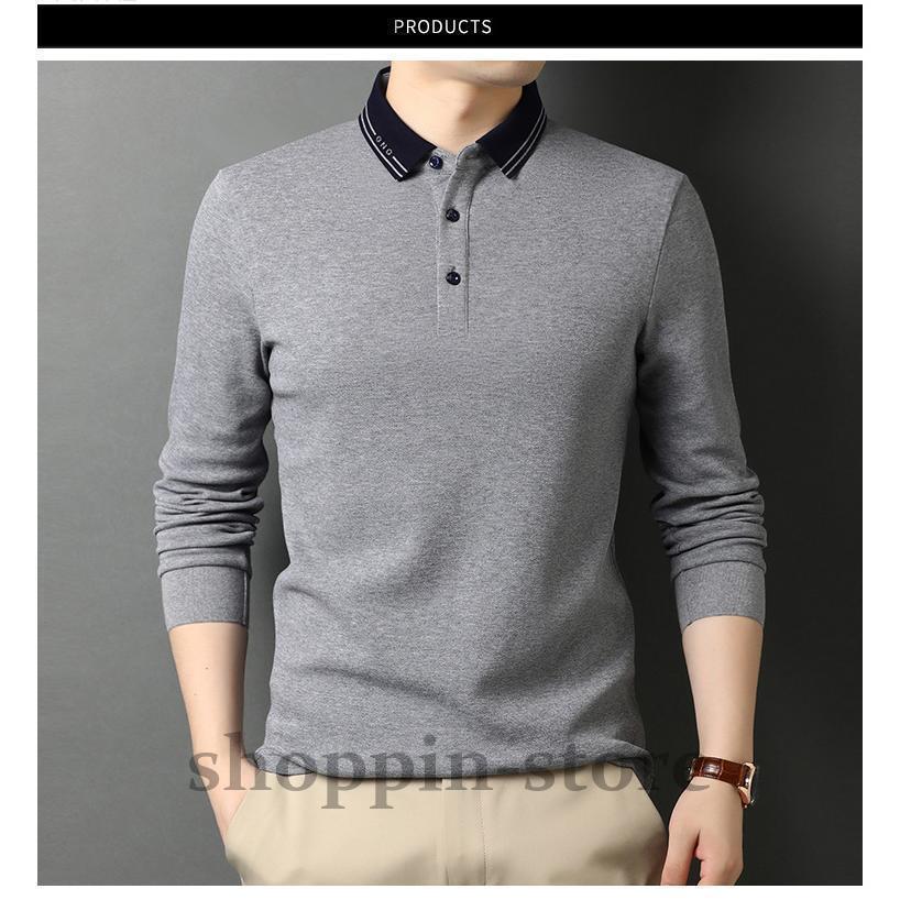 長袖 メンズ シンプル カジュアル 英文字 ライン シャツ 秋冬 春 トップス 