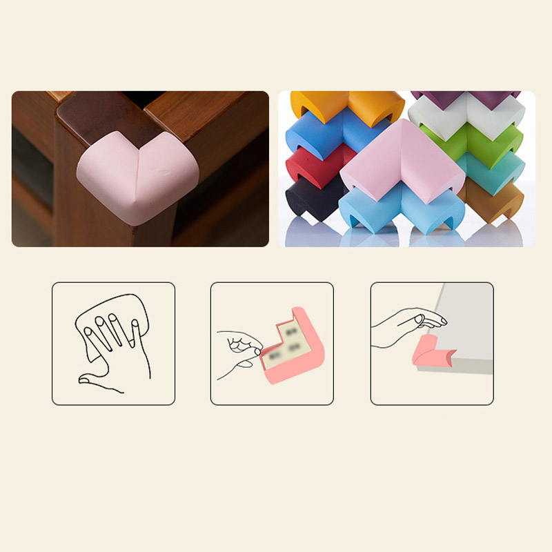 コーナーガード 10個セット 赤ちゃん ベビー ケガ防止 ケガ予防 机の角 家具 保護 テーブル 棚 エッジ 両面テープ セーフティーグッズ 