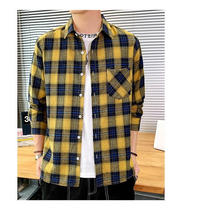 ネルシャツ チェック柄 シャツ トップス カジュアルシャツ 長袖 春 メンズ 秋 ファッション 