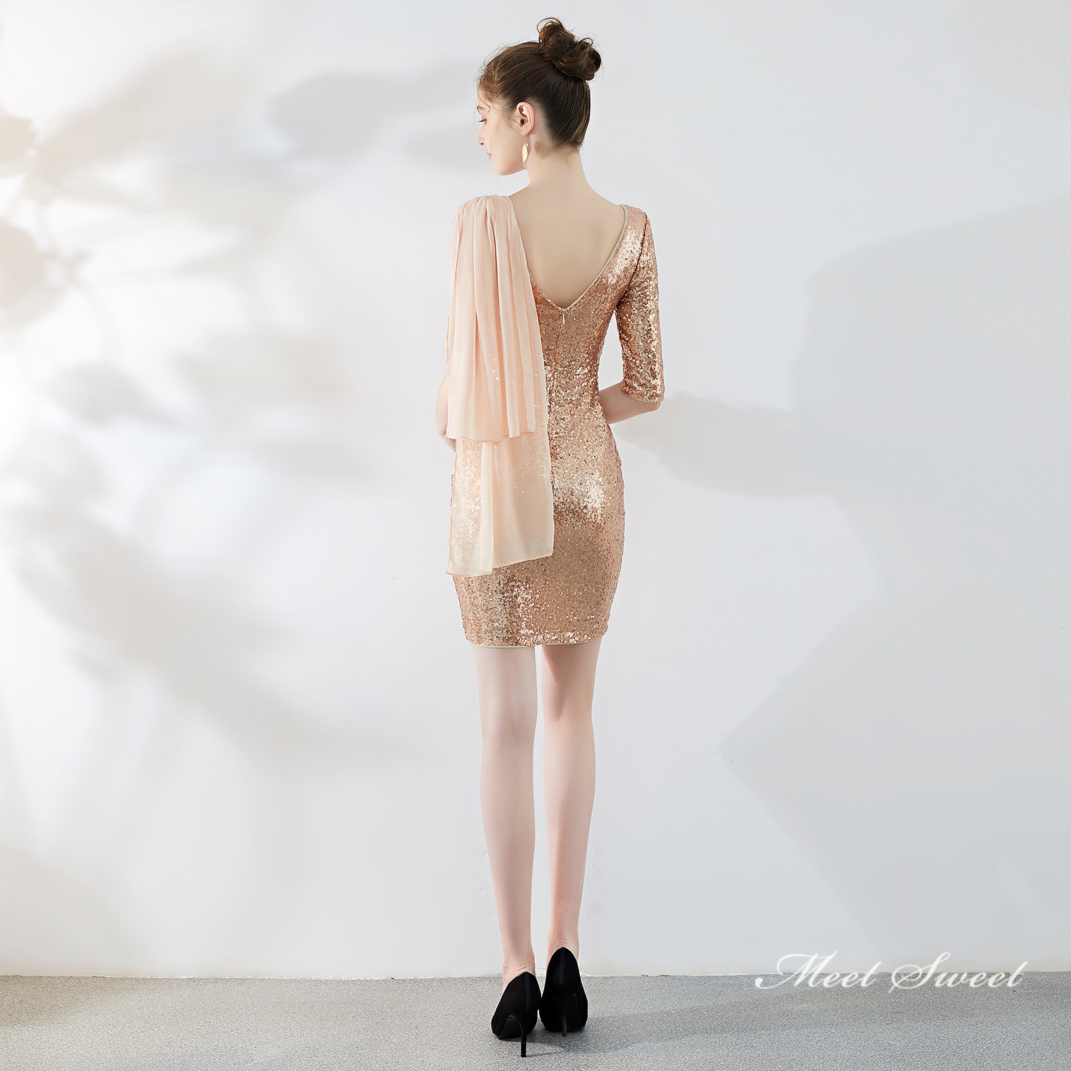 カラードレス ミニドレス パーティードレス 結婚式 二次会 発表会 演出 演奏会 ミディアムドレス スパンファスナー ワンピース フォーマルドレス 