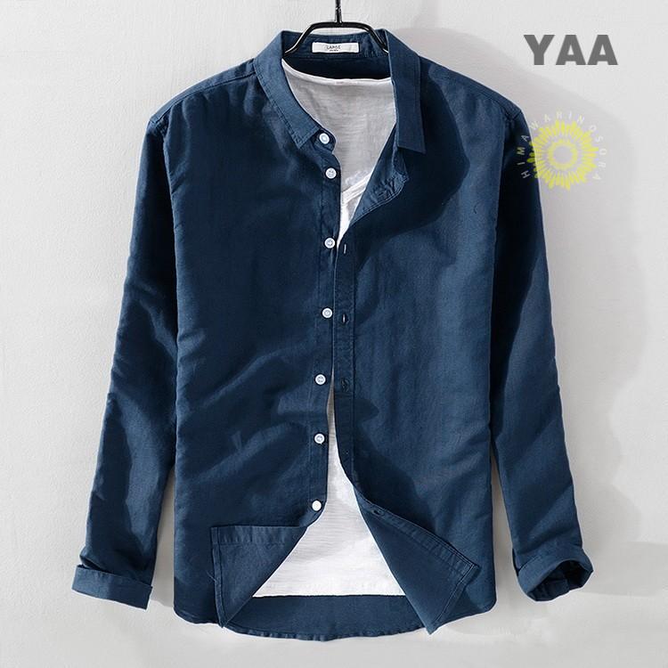 シャツ メンズ リネン コットン カジュアルシャツ ホワイトシャツ トップス ビジネス 綿麻シャツ ワイシャツ ファッション 白シャツ 長袖 