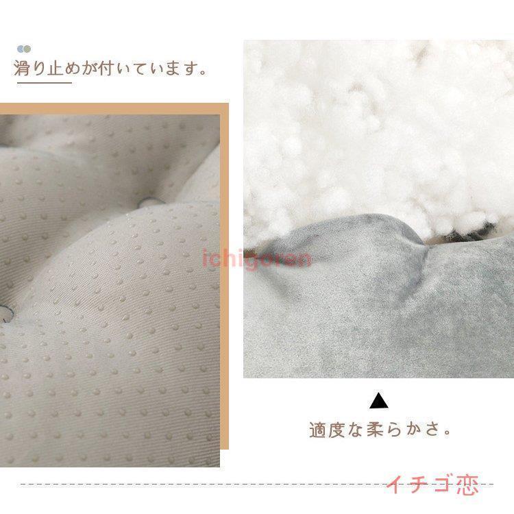 座布団クッション 厚め 無地 シート 45*45 紐付きでしっかり固定できる コットンシートクッション オフィスチェア用 