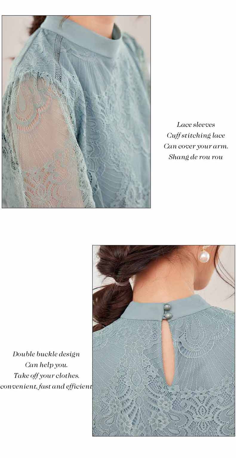 パーティードレス ロングワンピース総レース長袖ロング丈結婚式披露宴 二次会お呼ばれハイネックネイビーグリーン20代 30代 40代レディースフォーマル春夏秋冬  