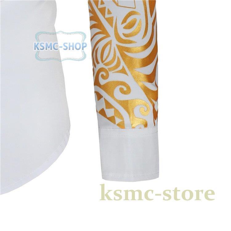 ワイシャツ カジュアルシャツ メンズ 長袖シャツ 和柄 花柄シャツ 秋服 春秋 長袖 総柄 ハワイアン 