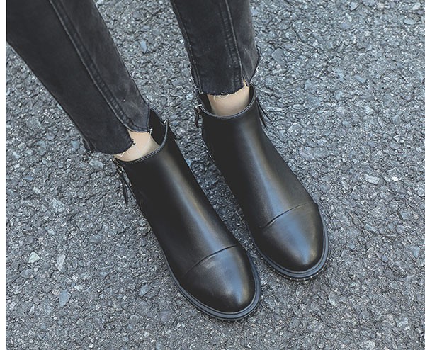 ショートブーツ レディース 歩きやすい 軽量 滑らない サイドジップ 黒 防滑 防寒 カジュアル 大きいサイズ 痛くない 小さいサイズ 