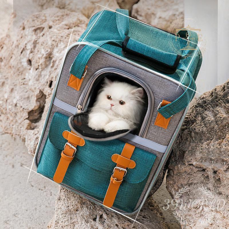 猫リュック ペットキャリーバッグ 猫キャリーバッグ 猫 犬 ペットキャリュック 旅行 病院 移動 猫用 おしゃれ メッシュ 丈夫 小型犬用 ケース 避難 