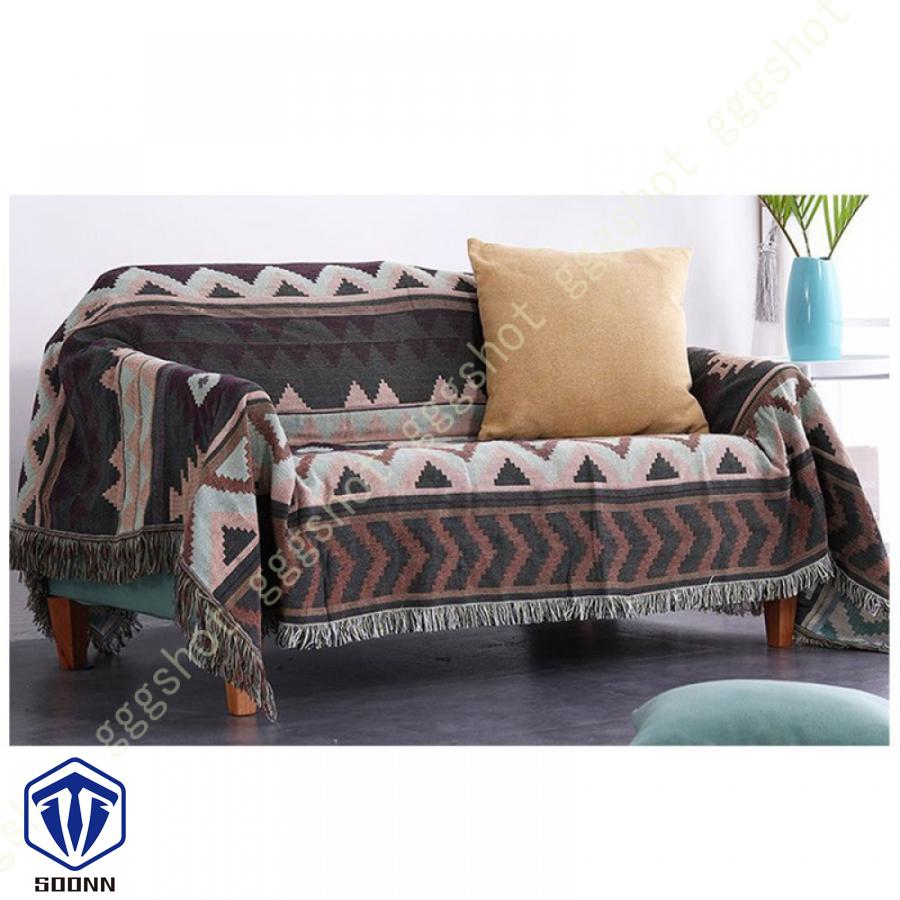 マルチカバー ソファカバー 北欧 長方形 大判 カバー ソファー 保護カバー ソファーマット 軽量 カウチ 肘付き アンティーク 綿麻 ブランケット 四季適用 