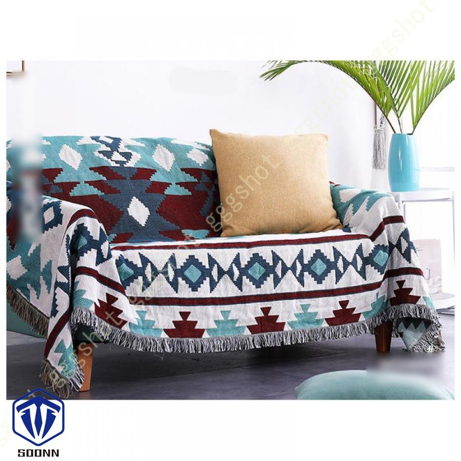 マルチカバー ソファカバー 北欧 長方形 大判 カバー ソファー 保護カバー ソファーマット 軽量 カウチ 肘付き アンティーク 綿麻 ブランケット 四季適用 