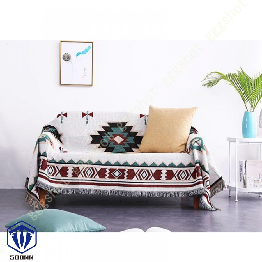 マルチカバー ソファカバー 北欧 長方形 大判 カバー ソファー 保護カバー ソファーマット 軽量 カウチ 肘付き アンティーク 綿麻 ブランケット 四季適用 