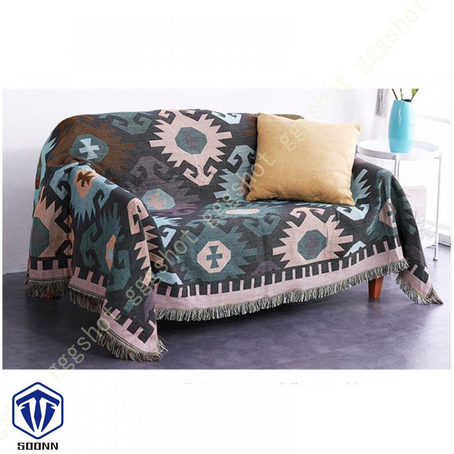 マルチカバー ソファカバー 北欧 長方形 大判 カバー ソファー 保護カバー ソファーマット 軽量 カウチ 肘付き アンティーク 綿麻 ブランケット 四季適用 