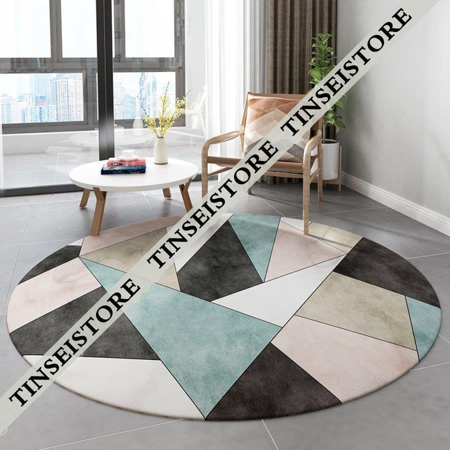 ラグ 丸 カーペット 丸型 洗えるラグマット 円形 じゅうたん オールシーズン ラグカーペット モダン インテリア ベッドルーム 雑貨 丸い絨毯 マット 