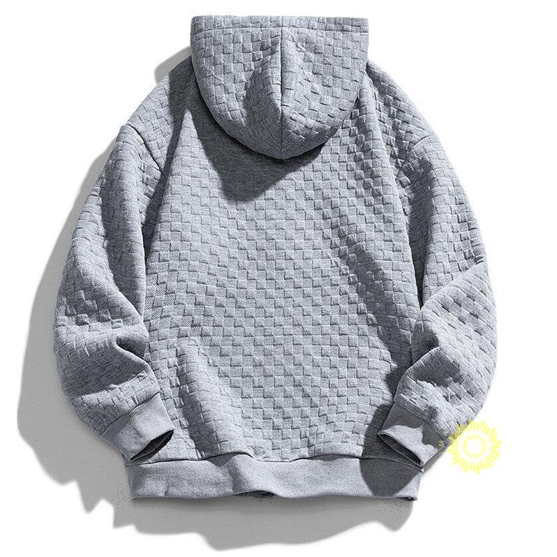 長袖 メンズ ジップ無地 ゆったり スウェットフード付き カジュアル スポーツウェア 秋 春 トップス ファッション 