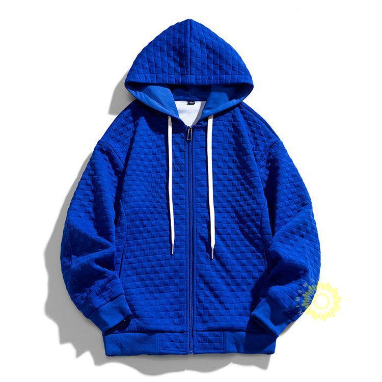 長袖 メンズ ジップ無地 ゆったり スウェットフード付き カジュアル スポーツウェア 秋 春 トップス ファッション 