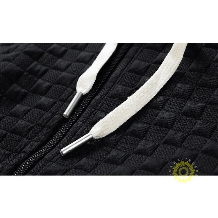 長袖 メンズ ジップ無地 ゆったり スウェットフード付き カジュアル スポーツウェア 秋 春 トップス ファッション 